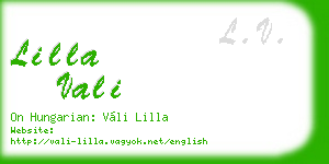 lilla vali business card